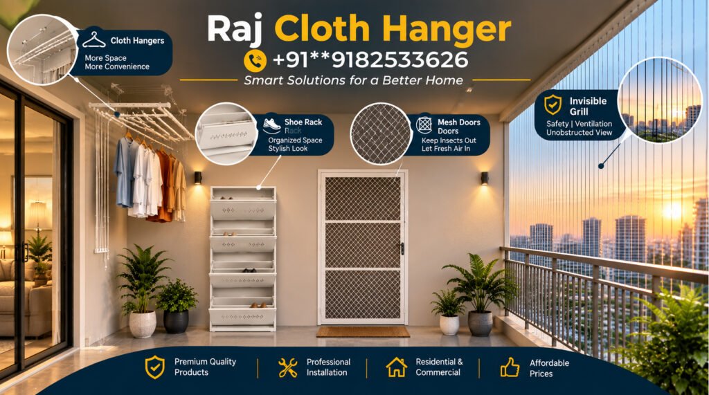 Raj Cloth Hanger home solutions in Hyderabad and Bangalore