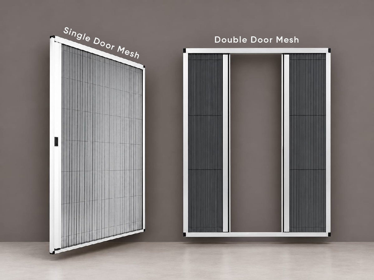 Plated mesh doors